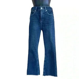 LOFT women’s high waist flare crop dark wash jeans sz 24 gently used like new